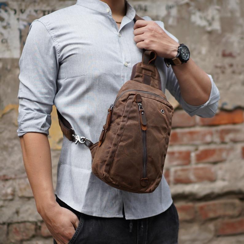 Mats" Herren Handtasche Leder Vintage