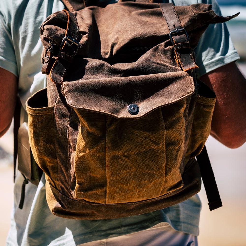 Waterproof Waxed Canvas Backpacks - Woosir