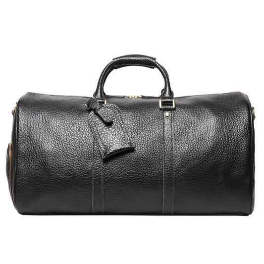 Leather Duffle Bag for Men with Shoe Compartment