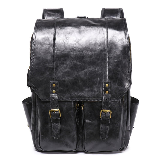 Sac à dos en cuir vintage pour ordinateur portable 16 pouces