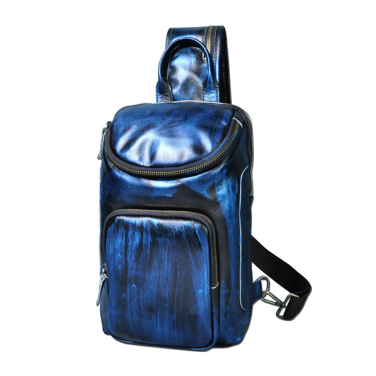 Sac à bandoulière en cuir de vachette pour hommes