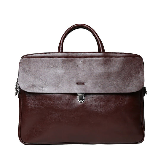 Vintage Vegetable Tanned Leather Briefcase