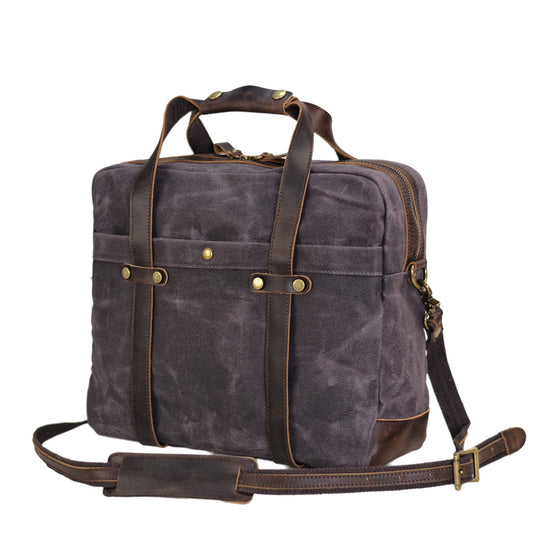 Porte-documents en toile cirée pour homme pour ordinateur portable