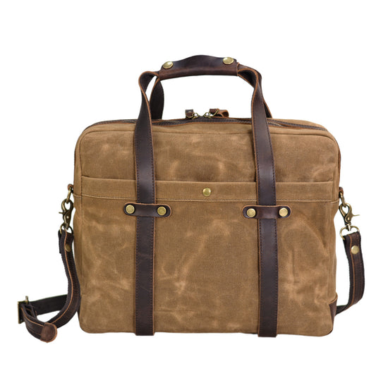 Porte-documents en toile cirée pour homme pour ordinateur portable