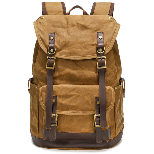 Waxed Canvas Backpack Waterproof for Outdoor - Woosir