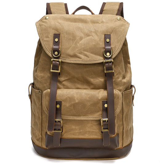 Waxed Canvas Backpack Waterproof for Outdoor - Woosir