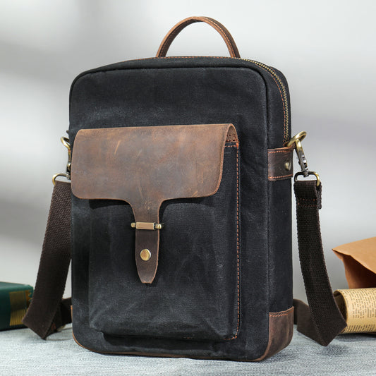 Petit sac messager en toile cirée