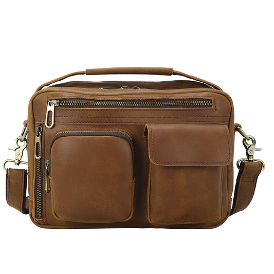 Genuine Leather Messenger Bag for 9.7 Inch iPad - Woosir