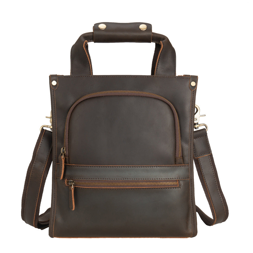 Men's Horizontal Shoulder Messenger Bag Leather Men's Bag main image 0