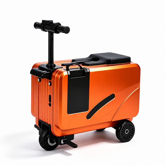 SL03 Ride-On Electric Suitcase Scooter Orange clean white-background product image