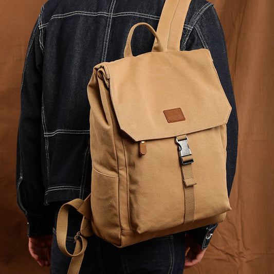 Vintage Cotton Canvas Backpack Rucksack - Woosir