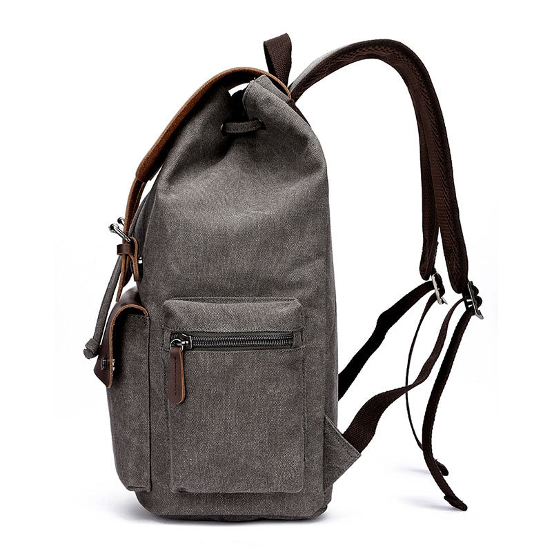 Outdoor Travel Cotton Canvas Backpack for Laptop - Woosir