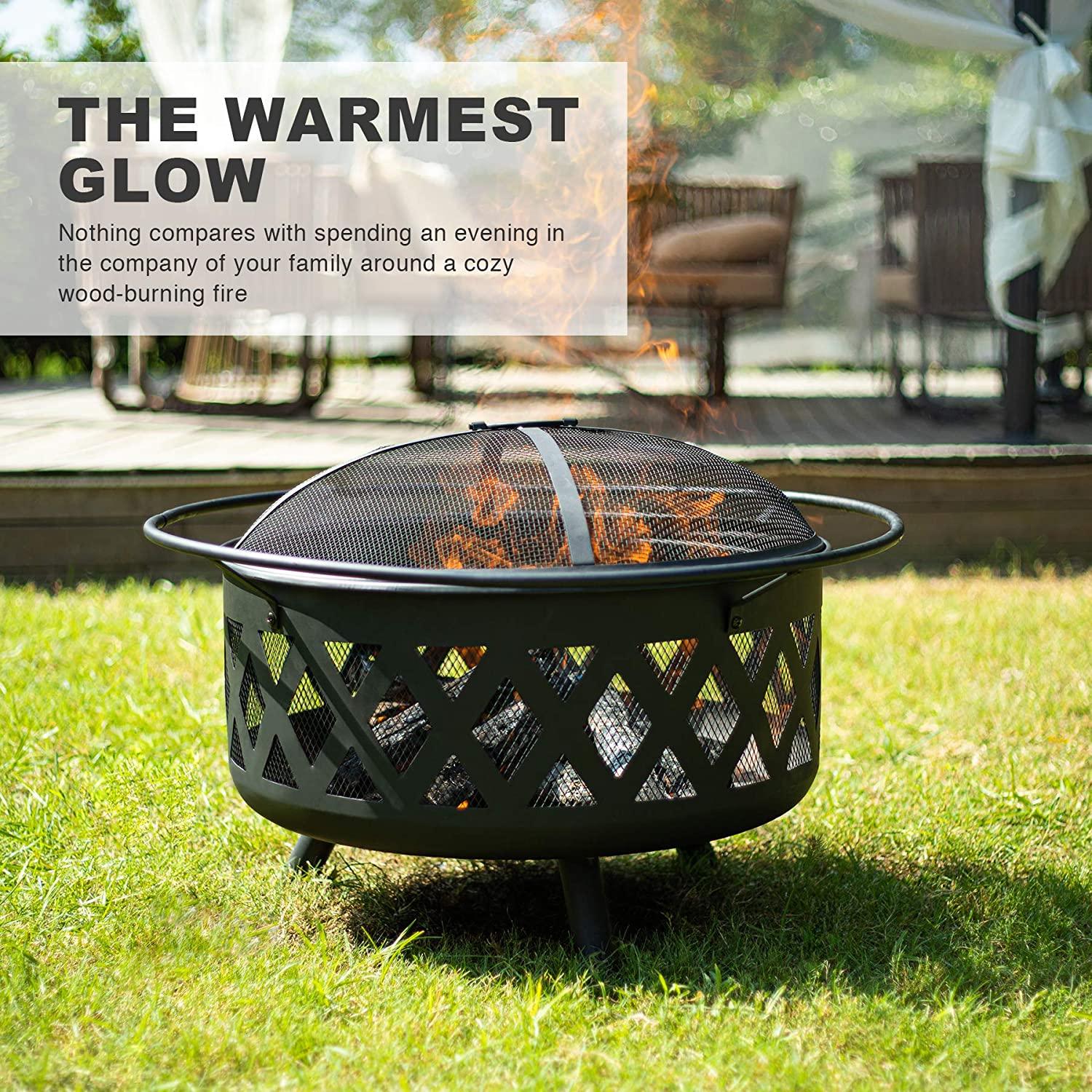 30 Inch Large Wood Burning Outdoor Fire Pits Ideas - Woosir