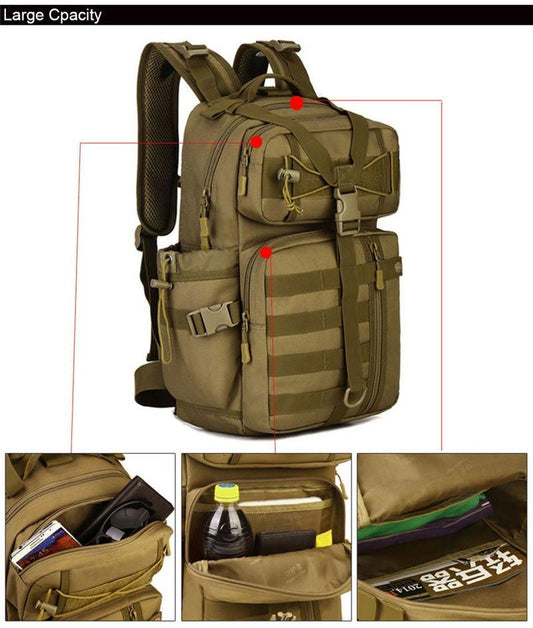 40L Mountaineering Backpack Molle System Pack - Woosir