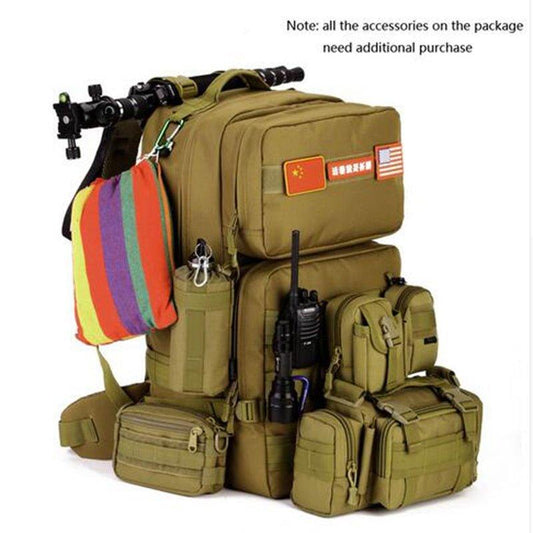 55L Waterproof Outdoor Travel Molle Backpack - Woosir