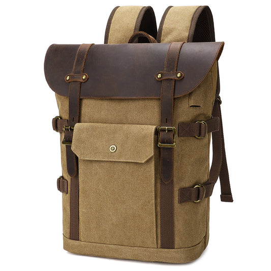 Canvas Backpack Men's 15.6 Computer Bag - Woosir