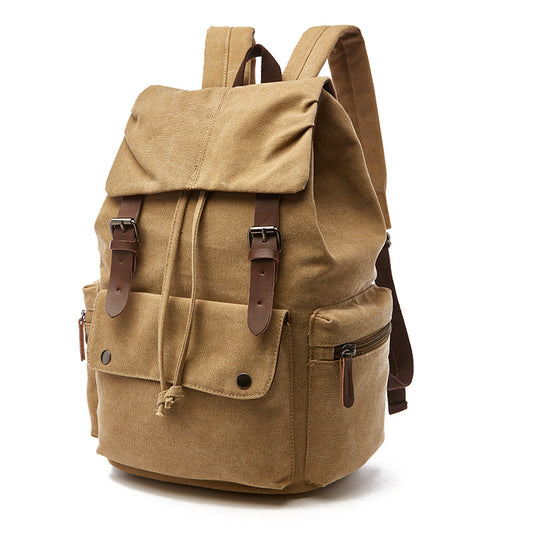 Travel and School Cotton Canvas Backpack for Laptop - Woosir