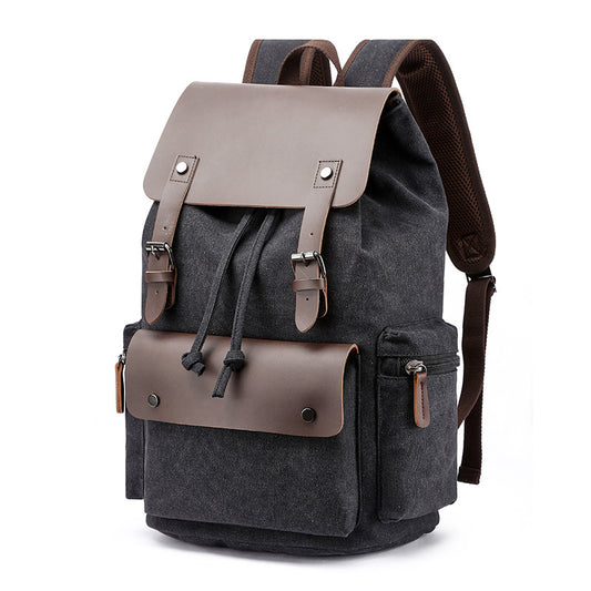 Outdoor Travel Cotton Canvas Backpack for Laptop - Woosir