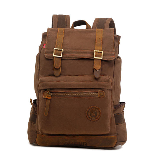 Outdoor Cotton Canvas Backpack - Woosir