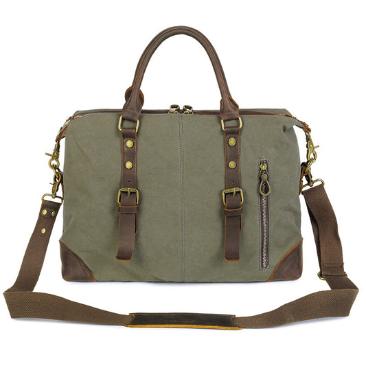 Vintage Canvas Shoulder Bag for Laptops and Outdoor Travel - Woosir