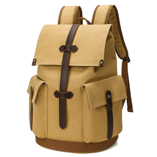 Wear-resistant Canvas Backpack Travel Computer Bag - Woosir