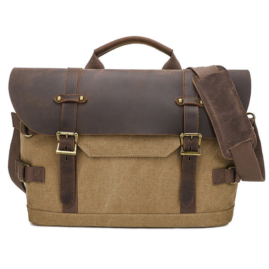 Vintage Canvas Shoulder Bag Men Messenger Bag - Woosir