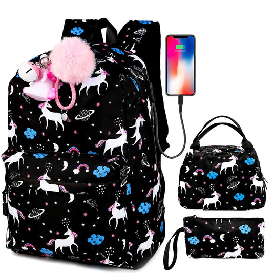 Woosir Printed Pony School Backpack for Kids - Woosir