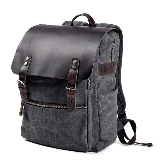 Vintage Casual Canvas Laptop Backpack - Woosir