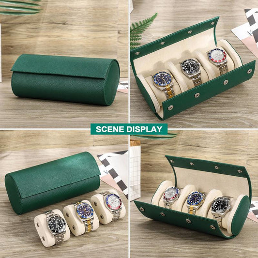 Woosir Trend Leather Watch Case for 3 Watches - Woosir