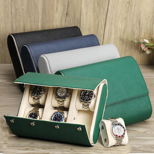 Woosir Trend Leather Watch Case for 6 Watches - Woosir