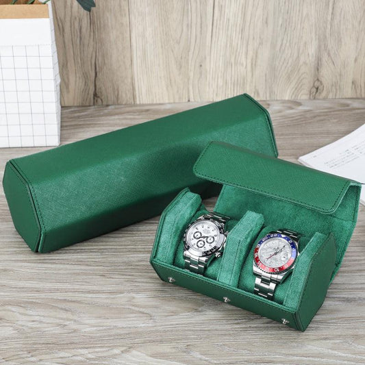 Woosir Trend Leather Watch Roll Case for 4 Watches - Woosir