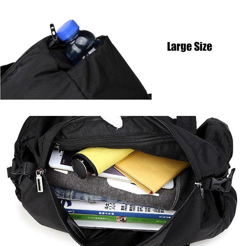 Black Duffle Bag Foldable Lightweight Travel Handbag - Woosir Black Duffle Bag Foldable Lightweight Travel Handbag - Woosir