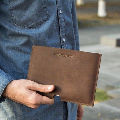 Cowhide Leather Cases iPad Mini Pouch - Woosir