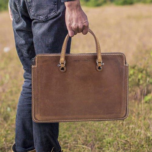 Cowhide Leather Protective Bag For Macbook Pro 15 - Woosir