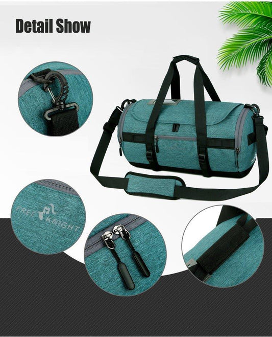 Duffel Sports Gym Bag Shoe Pocket Water Resistant - Woosir