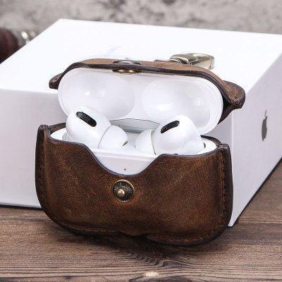 Genuine Leather AirPod Case With Keychain - Woosir