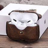 Genuine Leather AirPod Case With Keychain - Woosir