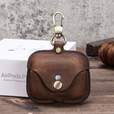 Genuine Leather AirPod Case With Keychain - Woosir