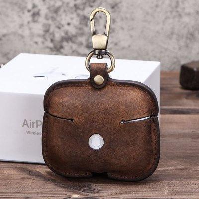 Genuine Leather AirPod Case With Keychain - Woosir