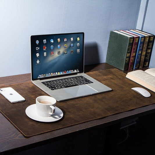 Genuine Leather Extended Desk Pad 35" - Woosir