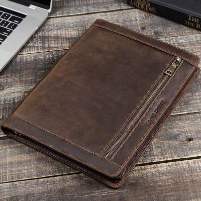 Handmade Retro Leather Portfolio iPad Pro 10.5" Compatible - Woosir
