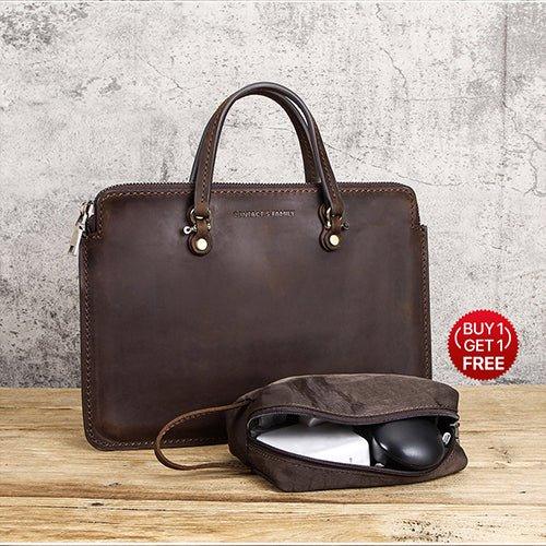 Handmade Vintage Macbook pro 13 inch Leather Bag - Woosir