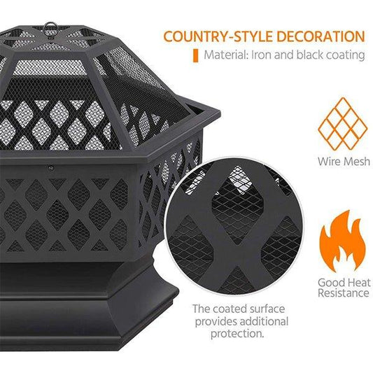 Hex Shaped Fire Pits For Wood - Woosir