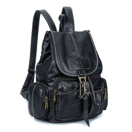 Leather Casual Backpacks Vintage Style - Woosir