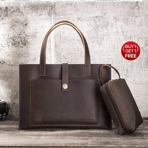 Macbook Pro Vintage Leather Bag 13.3" - Woosir