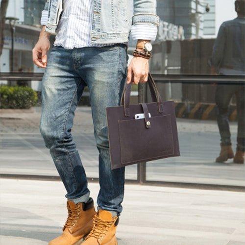 Macbook Pro Vintage Leather Bag 13.3" - Woosir