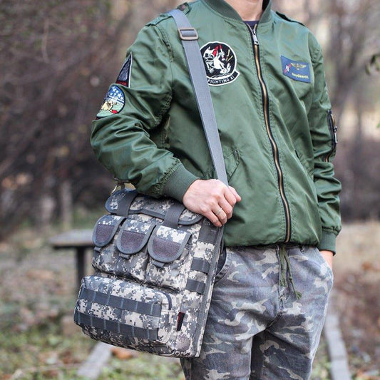 Men Outdoor Molle Bag Oxford Toolkit Handbag - Woosir