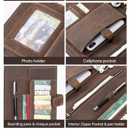 Multifunction Cowhide Leather Cases For iPad Pro 11 - Woosir