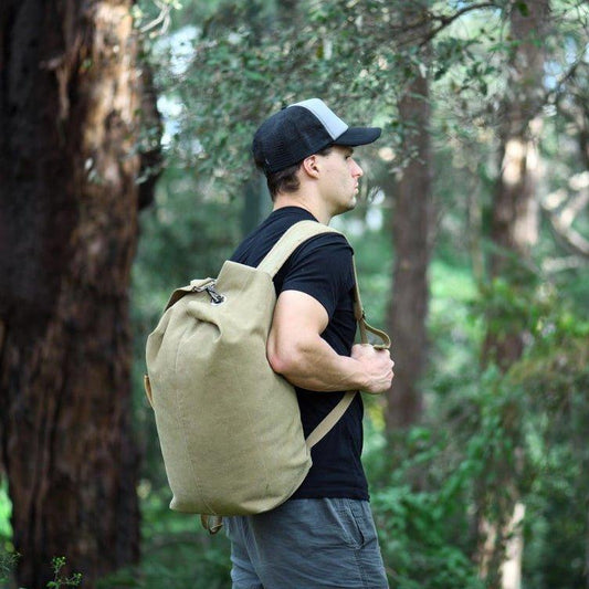 Multifunctional Canvas Molle Backpack Duffle Bag - Woosir