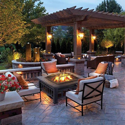 Outdoor Wood Burning Fire Pits Table - Woosir